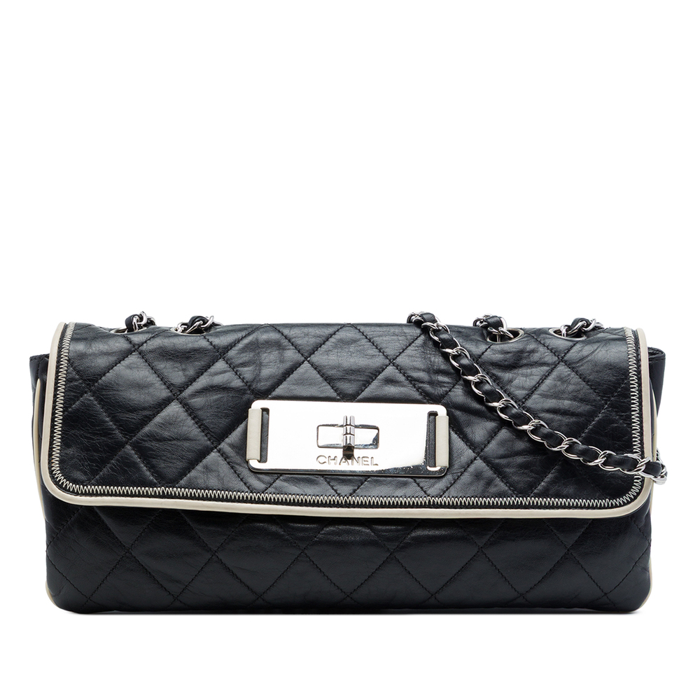 Pre-Loved Chanel Quilted Lambskin East West Mademoiselle Flap